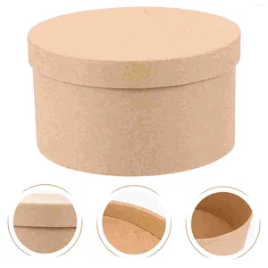 Sacs de rangement Round Cake Box Candy Horsder Bakery Supplies Gift Sweet Case Home Kraft Paper Bookie