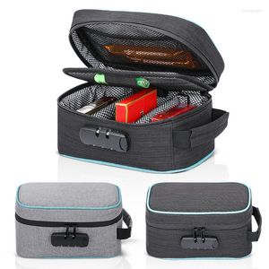 Storage Bags Smell Proof Case Smoking Bag With Combination Lock Stash Box Home Travel Carbon Lined Cigarette