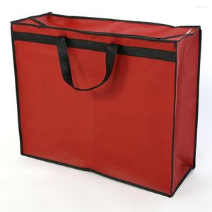 Sacs de rangement épais sac de voyage Portable de haute qualité pour robe de mariée cache-poussière vêtements vêtement fourre-tout rouge blanc impression LOGO