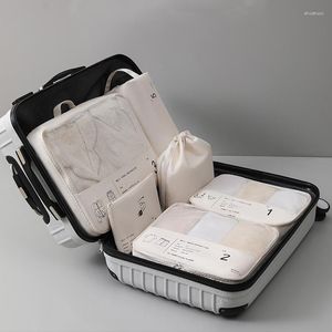Sacs de rangement sac de voyage étanche maison fermeture éclair numérique câble de données organisateur pour vêtements chaussure bagages emballage Cube valise bien rangé pochette