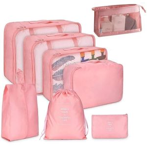 Sacs de rangement Cubes d'emballage de voyage, ensemble de 8 pièces, sac pliable, bagages légers, lavage en trois dimensions