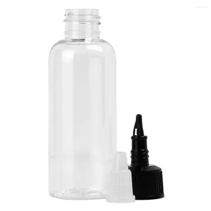 Bouteilles de rangement 10 pièces en plastique avec twist chapuchis tatouage à encre bouteille de compression vide dispensateur rond imperméable pour 60 ml