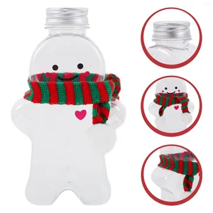 Bouteilles de rangement 10 ensembles de boissons de Noël bouteille d'eau vide vide contenant du couvercle de lait de lait de lait portable