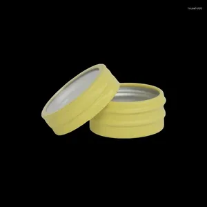 Bouteilles de rangement 10g Portable Small Emmacking Conteneurs rechargeables Silver Round Round Cosmetic Cream Sample Pot avec bacs de fenêtre