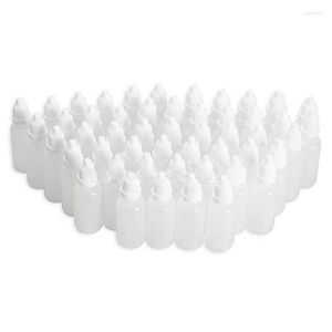 Botellas de almacenamiento, botella de gotas para los ojos de 10ml, cuentagotas exprimible de plástico vacío blanco, contenedor de gotas de líquido, cosméticos