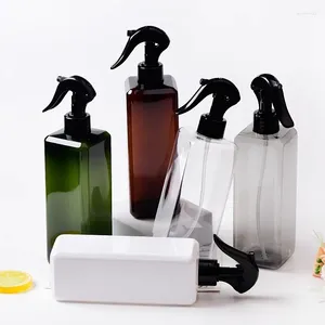 Botellas de almacenamiento 10pcs 500 ml Bottir de aire de rociador de gatillo cuadrado para plantas hidratantes para el cabello que riega recipiente cosmético recipiente