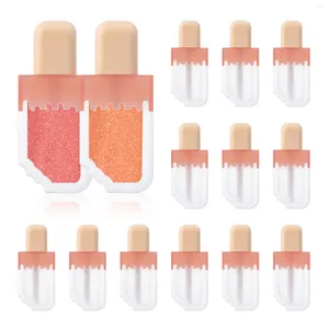 Botellas de almacenamiento 10 unids 5 ml Botella de brillo de labios Tubos de glaseado Helado vacío Tubo de brillo de labios Material de embalaje Maquillaje DIY Rosa