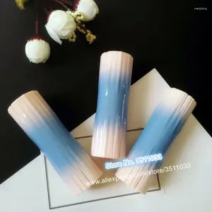 Bouteilles de rangement 12,1 mm Gradient rose bleu vide à lèvres vide tube de bricolage en plastique rond à lèvre rond de qualité supérieure