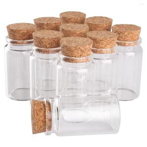 Botellas de almacenamiento 12 piezas 100ml 47 80 mm de vidrio con tapón de corcho Spice Container Candy Jars Vials Diy Craft for Wedding Gift