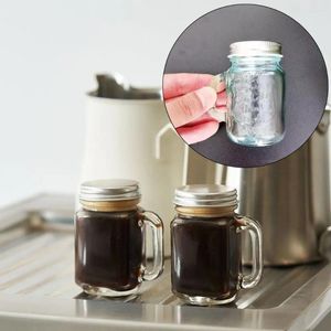 Botellas de almacenamiento de 120 ml Mini Jam de miel vacío Botella de jugo de leche con fugas portátiles con tapa Copa de vino tinto útil