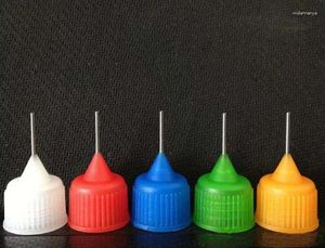 Bouteilles de rangement 15 ml Lecythus Pinhole Bottle Needles For E Cig with Colorful Caps Plastic Vide 1000pcs / Lots