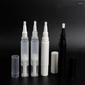 Botellas de almacenamiento 1 unid 5 ml pluma de giro vacía con cepillo botella recargable contenedor cosmético tubo de esmalte de uñas para pintura de arte aceites de rímel