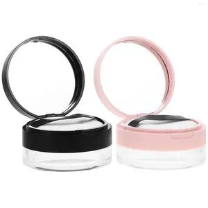 Bouteilles de stockage 2 Pcs Powder Puff Container Poudres pour bébés Fondation Voyage Soins de la peau Conteneurs Make Body