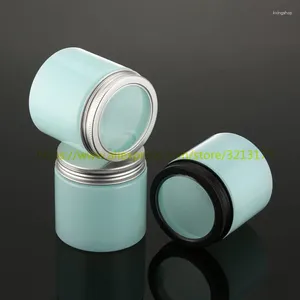 Bouteilles de rangement 200 ml Nattier Blue Cream Jar Cosmetic Emballage 200G Pet Plastic Container.Pour la membrane de cheveux ou la nourriture