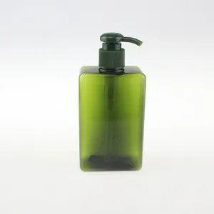 Bouteilles de rangement 280 ml de bouteille en plastique emballage de bouteille carrée vide green pETG body lotion wholesale