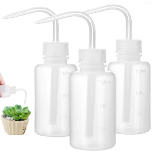 Botellas de almacenamiento 3 PCS Botella de lavado de plástico Squeeze Riego Planta pequeña Lavado claro o suculento