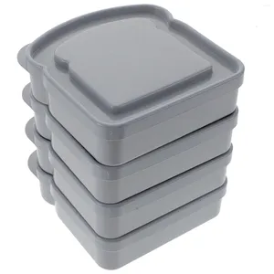 Bouteilles de stockage 4 pièces boîte à sandwich conteneurs scellables boîtes à collation pour déjeuner étui de scellage petits enfants peu avec couvercles