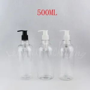 Bouteilles de rangement 500 ml bouteille en plastique transparent avec pompe de lotion 500 cm3