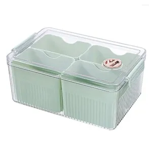 Botellas de almacenamiento Caja de refrigerador de fruta de contenedor de alimentos sin BPA con contenedores desmontables organizar frutas