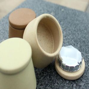 Bouteilles de rangement Crystal Ceramic Nail Cup Wash Pen Powder Powder Liquid Conteneur pour le nettoyage des brosses avec des outils de couverture