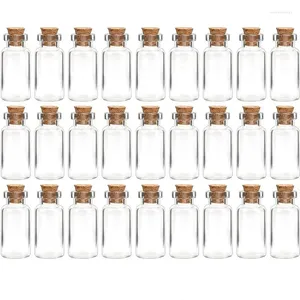 Botellas de almacenamiento Frascos de bricolaje 10 piezas Viales Poción 5 ml - 30 ml Favores para deseos Cork Spell Message Tapones Artesanías con vidrio de regalo Mini