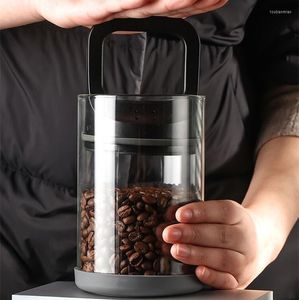 Storage Bottles Glass Airtight Canister Food Container Tea Coffee Beans Kitchen Jar Sealed Grounds Candy Jars Organizer