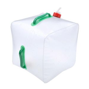 Botellas de almacenamiento Frascos Bolsa de contenedor de agua plegable Hervidor portátil de gran capacidad Cubo de plástico D6