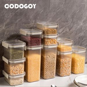 Storage Bottles Kitchen Containers Food Plastic Box Jars For Bulk Cereals Organizers Pantry Organizer With Lid Home Set