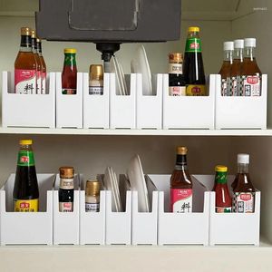 Botellas de almacenamiento Cajón de cocina Gabinete de gabinete Caja de plástico Organizador de especias Case de vajillas Magno de baño