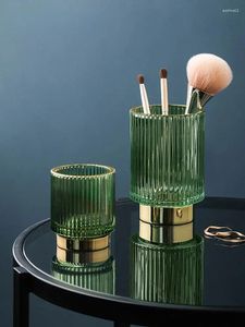 Bouteilles de rangement vases en verre moderne décoration de bureau à la maison Luxury Luxury épaissis de maquillage cosmétique Boîte de cuisine