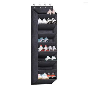 Bouteilles de rangement au-dessus de la porte, organisateur de chaussures pour placard avec grandes poches profondes, support étroit, botte suspendue