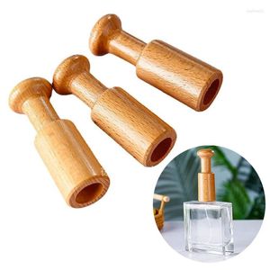 Botellas de almacenamiento Botella de perfume Máquina engarzadora de viales para pulverizador de 15 mm Herramientas de tapado de sellado manual conveniente Herramienta a presión de bambú portátil