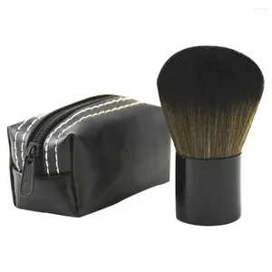 Bouteilles de rangement en poudre portable Brosse de base minérale moelleuse avec une couverture de sac Bronzer Blush