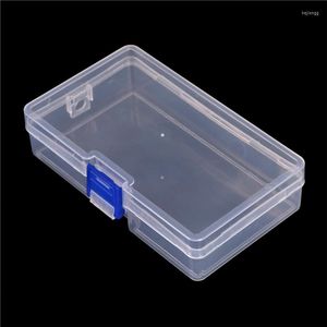 Botellas de almacenamiento PP, caja vacía transparente con cerradura, caja de plástico, piezas transparentes de alta calidad, caja organizadora de contenedores para joyería artesanal