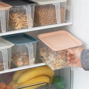 Bouteilles de stockage réfrigérateur boîte de conservation fraîche cuisine avec poignée couvercle en plastique scellé pot de fruits alimentaires