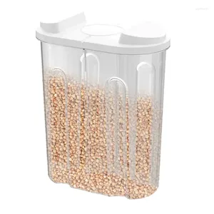 Botellas de almacenamiento Contenedor de arroz Contenedor transparente Cereal Alimentos secos Gran capacidad Sellado Keeper Bucket Holder