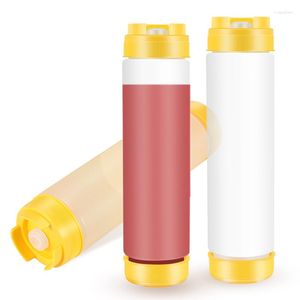 Bouteilles de stockage Squeeze Bottle Inverted Plastic 16Oz Rechargeable Tip Large Valve Dispenser Condiment Pour Sauces Ketchup