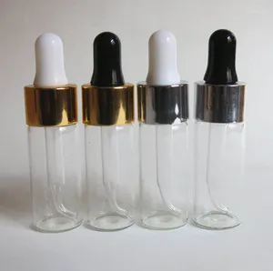 Botellas de almacenamiento Botella de vidrio al por mayor con pipeta cuentagotas 10 ml 1/3 oz Clear E Liquid Packaging Recipe