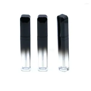 Bouteilles de rangement Gradient en gros tube de brillant à lèvres noir 5 ml Conteneur de bouteille transparente Emballage cosmétique à lèvres vide