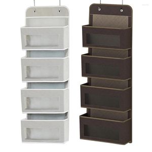 Cajas de almacenamiento con 6 bolsas para colgar sobre la puerta, juguetes para dormitorio, soporte de bolsillo de malla para zapatos, organizador interior para ahorro de espacio