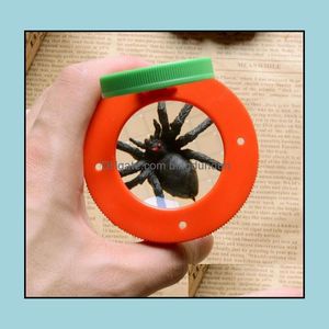 Bo￮tes de rangement Bodes Bo￮te de bug Magnify insectes Viewer 2 Lens 4x grossissement grossier enfant enfants entomologistes sn757 drop d￩liv Dhyu3