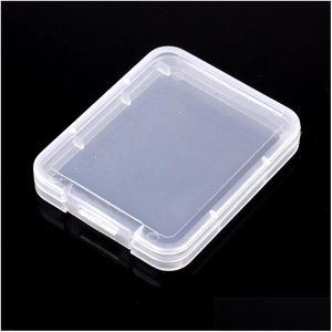 Boîtes de rangement Bacs Cf Card Rhiannon Protection Case Portable Pure Color Transparent Plastic Storage Boxs Facile à transporter 0 12Ys J2 D Dhiqs