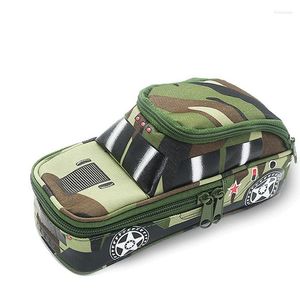 Boîtes de rangement Camouflage véhicule tout-terrain étui à crayons pochette sac mot de passe serrure pour garçons enfants double fermeture éclair boîte d'école papeterie
