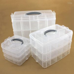 Boîtes de rangement jouet pour enfants brique boîte bloc de construction bijoux organisateur ménage plastique Transparent tri conteneur