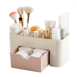 Cajas de almacenamiento, organizador de joyas y cosméticos, cajón de oficina, escritorio, estuche de maquillaje, caja de cepillos de plástico, soporte de Control remoto para lápiz labial