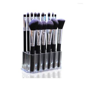 Boîtes de rangement FANSHU 26 trous organisateur de maquillage acrylique pour boîte à stylo cosmétique support porte-brosse crayon à sourcils fille/dame