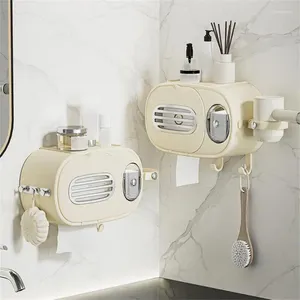 Boîtes de rangement sans odeur de tiroir mural salle de bain ménage de salle de bain de tissus visible transparent et ustensiles de collecte