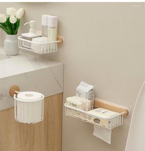 Boîtes de rangement Simple étagères de salle de bain multifonctionnel cosmétiques et soins de la peau support tissu visage serviette articles de toilette panier