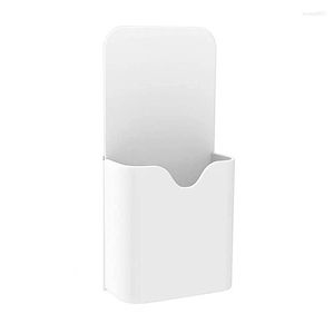Cajas de almacenamiento Caja blanca pequeña Multifuncional Tiza soluble en agua Portalápices magnético Refrigerador Casillero escolar