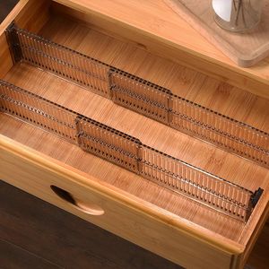 Storage Drawers 2pcs set Adjustable Clapboard Drawer Divider Partition DIY Durable Organiser Wardrobe Closet Punch free Separator 231206